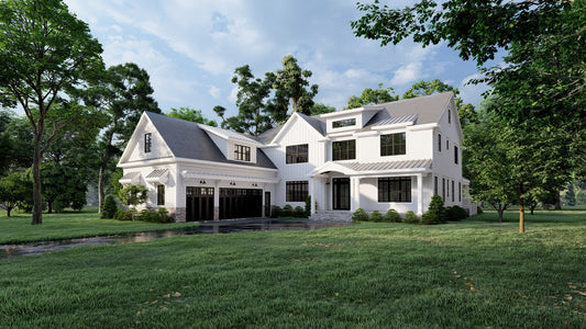 Escena Gama-Alta de Rendering 3D Exterior