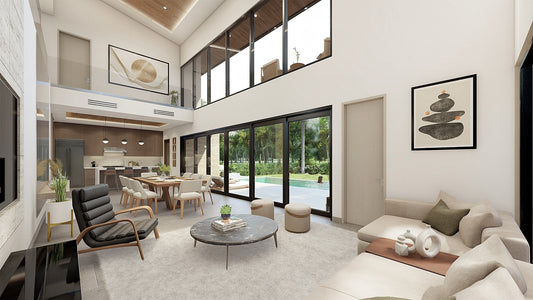 Escena Gama-Alta de Rendering 3D Interior