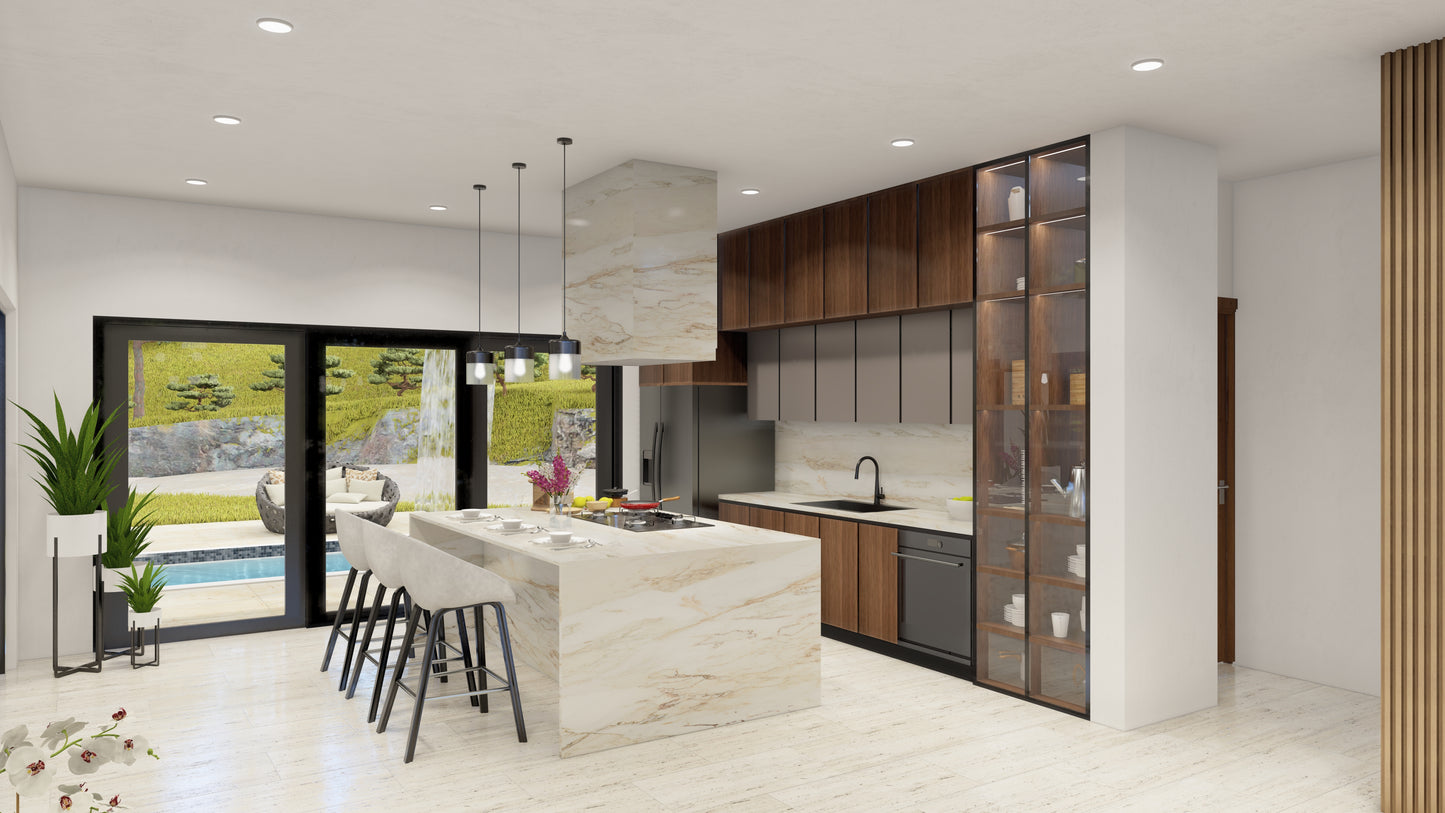 Escena Estándar de Rendering 3D Interior