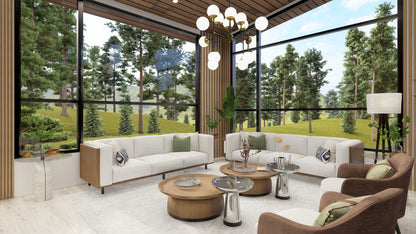 Renderizado 3D Interior de Sala