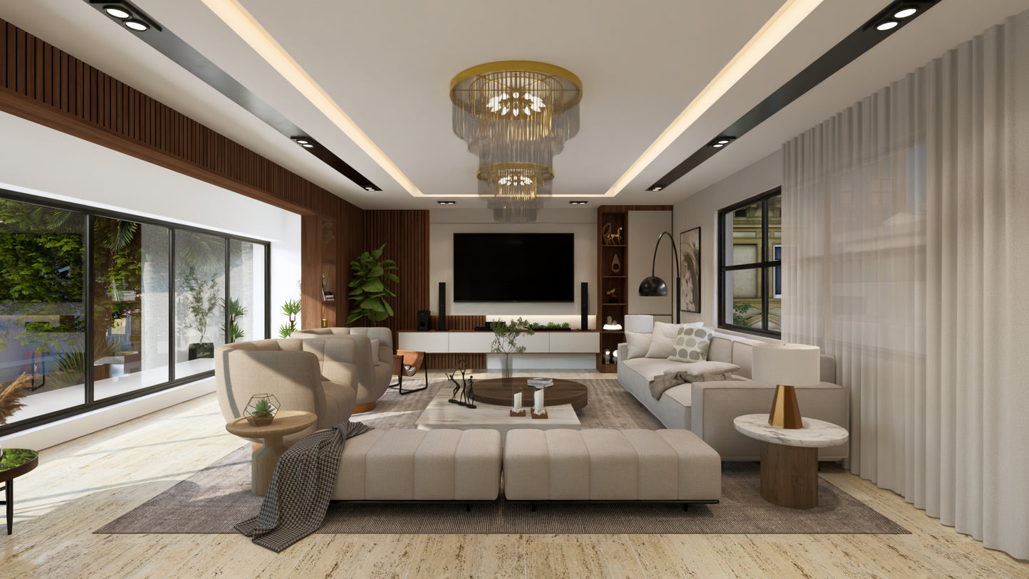 Escena Estándar de Rendering 3D Interior